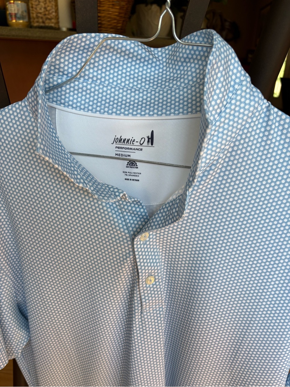 johnnie-O Hex Performance Button-Up Polo